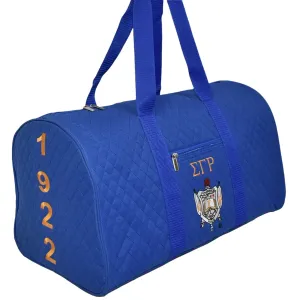 ΣΓΡ QUILTED DUFFLE BAG BLUE