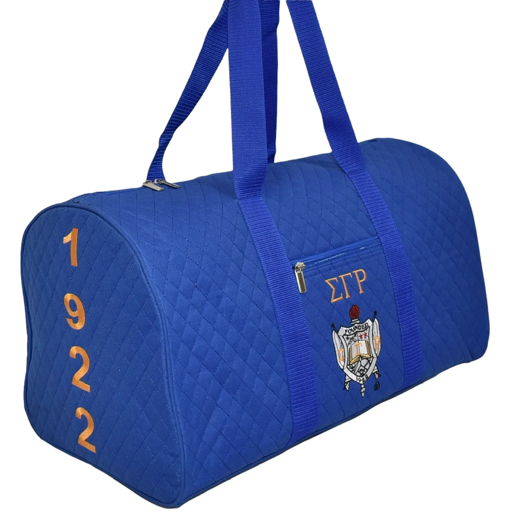 ΣΓΡ QUILTED DUFFLE BAG BLUE
