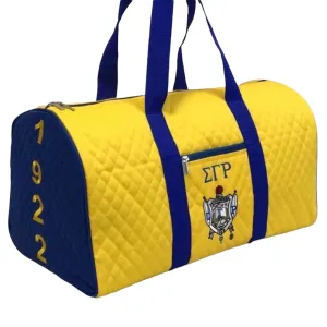 ΣΓΡ QUILTED DUFFLE BAG GOLD