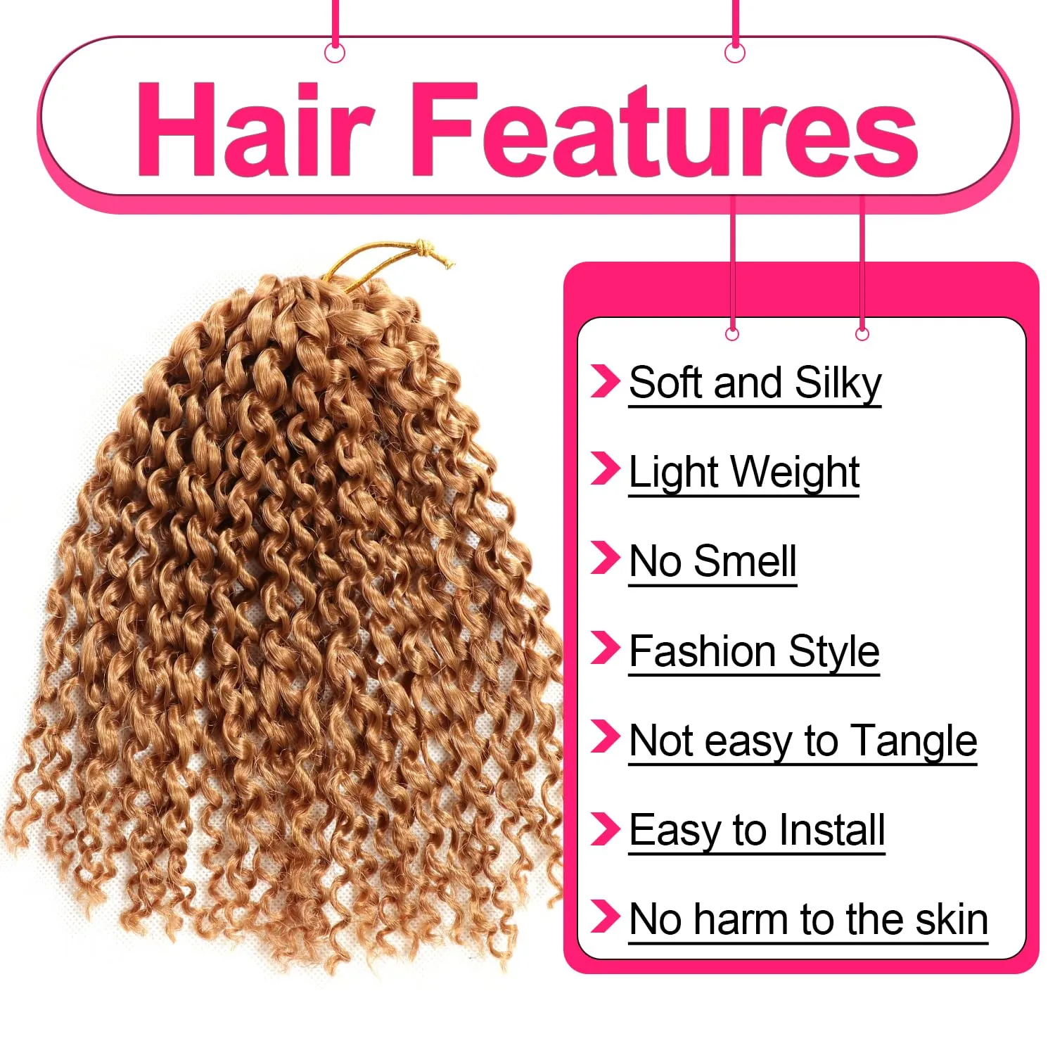 10 Inch Marlybob Crochet Hair 8Bundles Packs/lot Crochet Braids Jerry Curly Hair Extensions Ombre Synthetic Braiding Hair (8Bundles10 Inch, 27#)