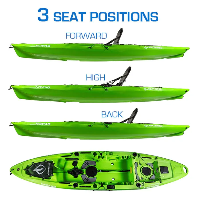 12' 3" Lightning Nomad Pedal Drive Fishing Kayak
