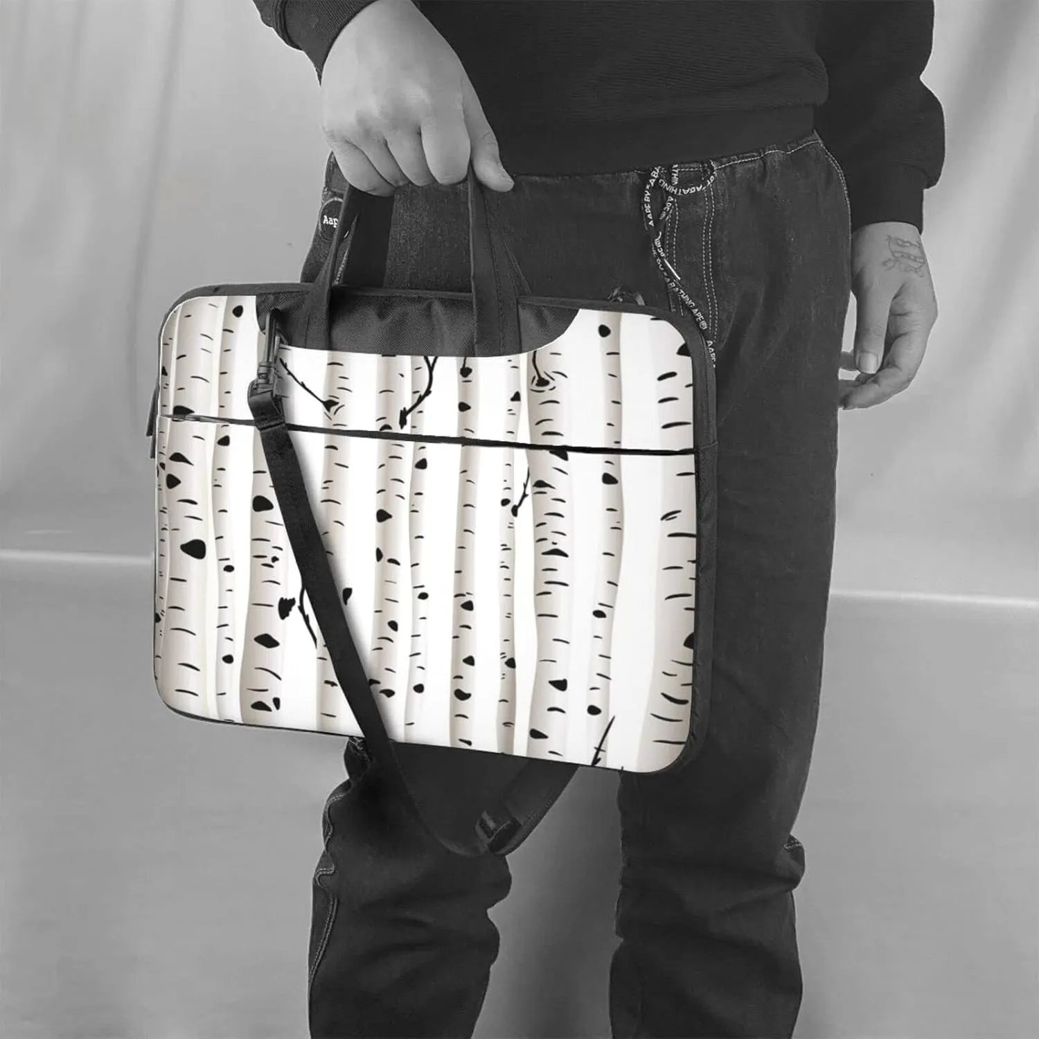 13-15.6 inch laptop bag with birch print for 13-15.6 inch laptop
