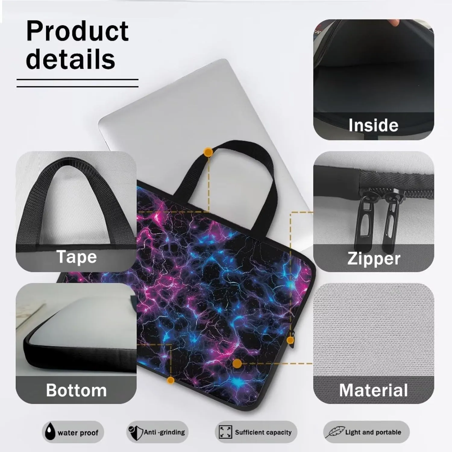 15.6 17.3  Inch Laptop Carrying Case for Women Men Laptop Slevee Computer Bag Laptop Covers