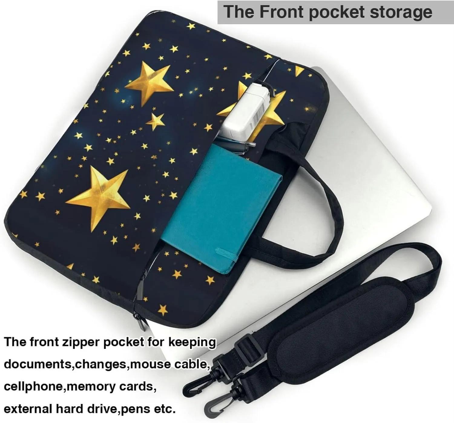 15.6-Inch Laptop Computer And Tablet Shoulder Bag Carrying Case,Business Casual,Steam Train Clouds Print