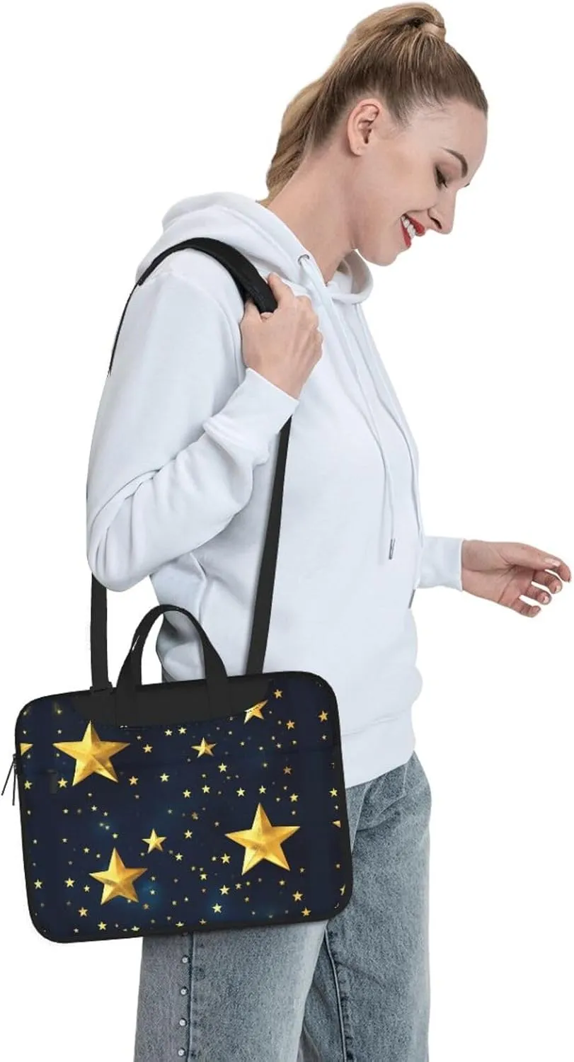 15.6-Inch Laptop Computer And Tablet Shoulder Bag Carrying Case,Business Casual,Steam Train Clouds Print