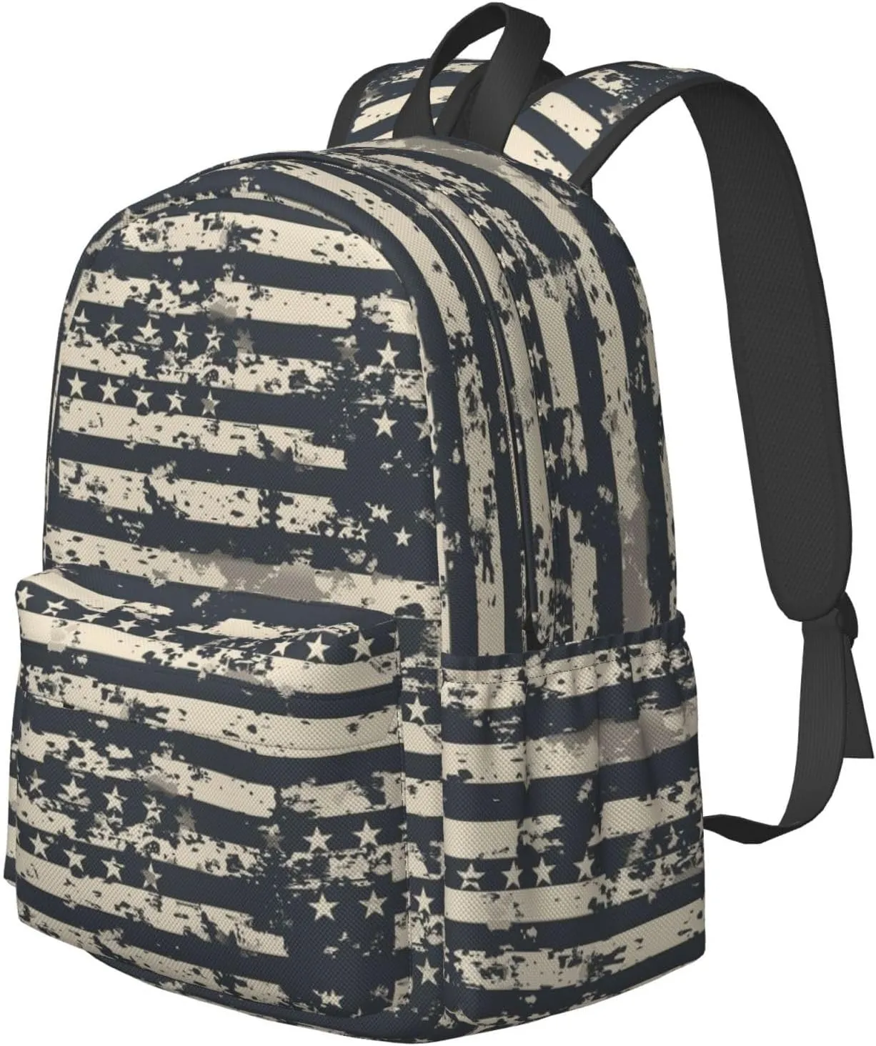 17 Inch Backpack American Retro Army Camo Pattern Cute Red Panda Laptop Backpack Shoulder Bag School Bookbag Casual Daypack