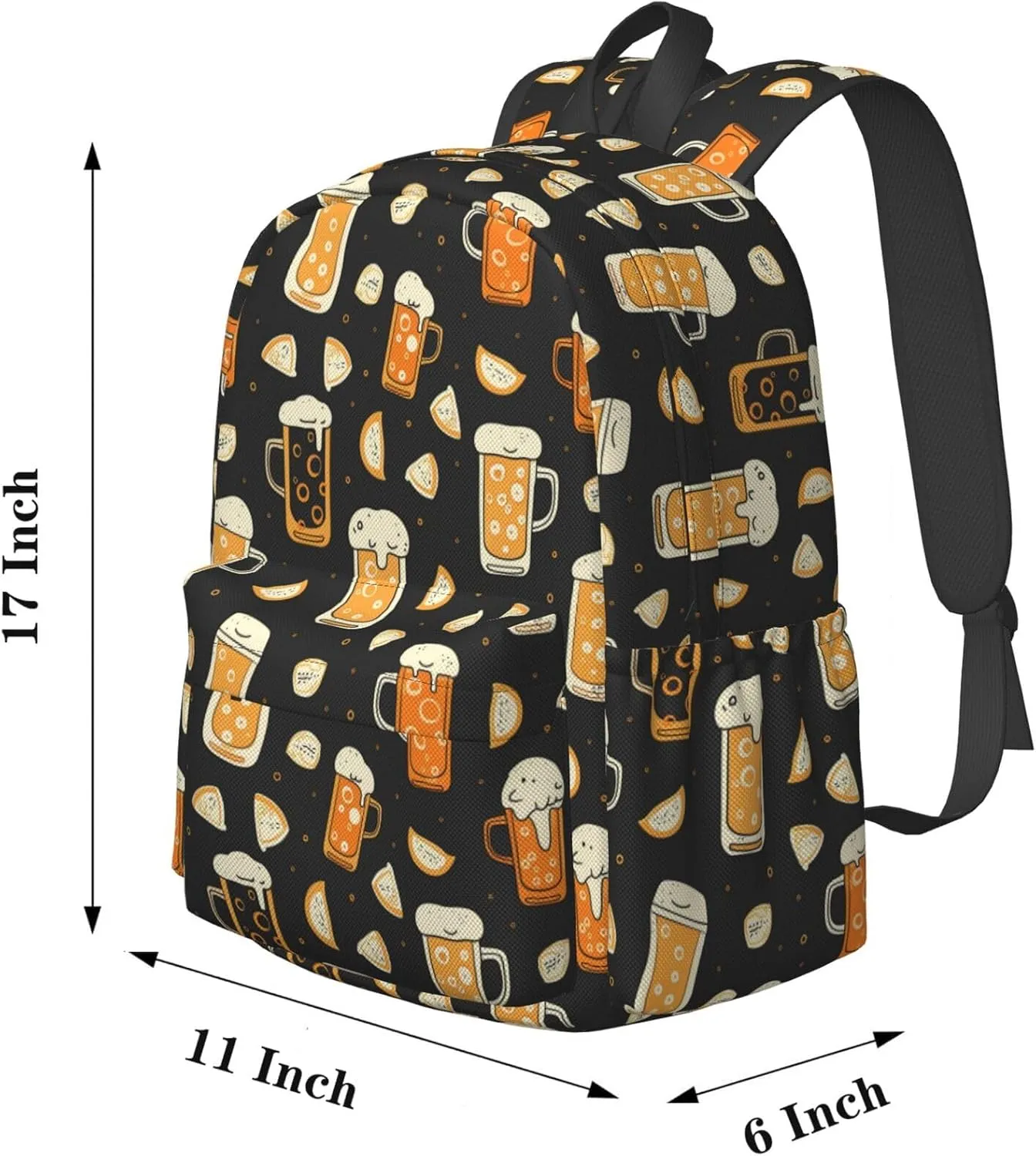 17 Inch Backpack Beerys And Food Cute Red Panda Laptop Backpack Shoulder Bag School Bookbag Casual Daypack