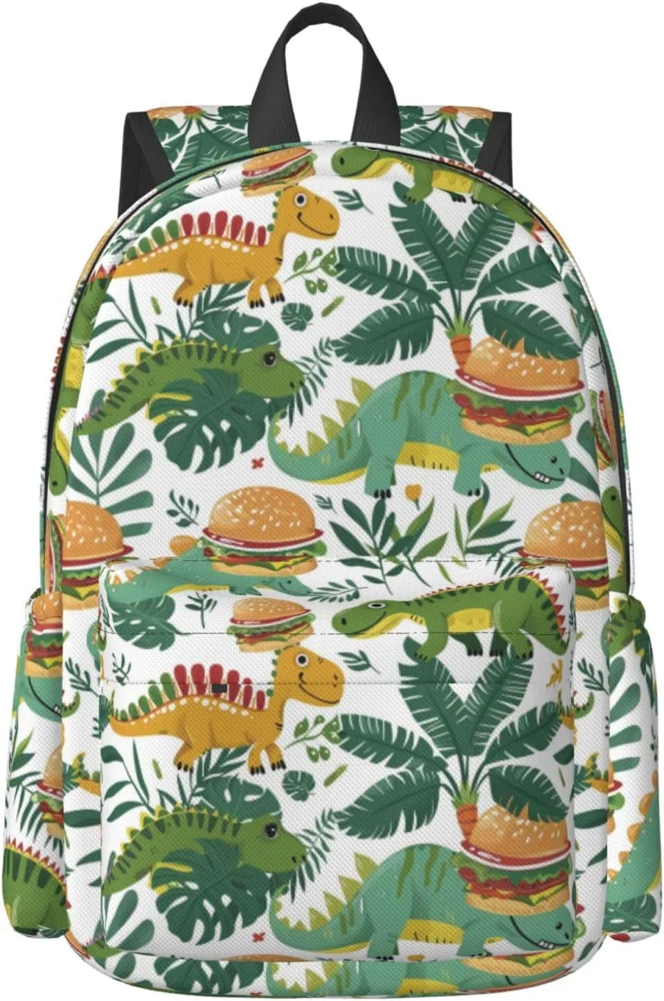 17 Inch Backpack Dinosaurs And Cartoon Burgers Cute Red Panda Laptop Backpack Shoulder Bag School Bookbag Casual Daypack
