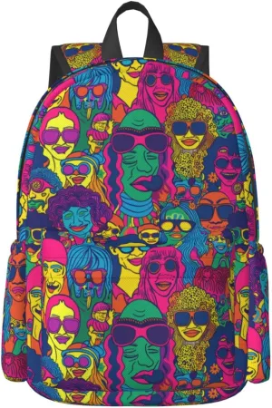 17 Inch Backpack Hippie Cute Red Panda Laptop Backpack Shoulder Bag School Bookbag Casual Daypack