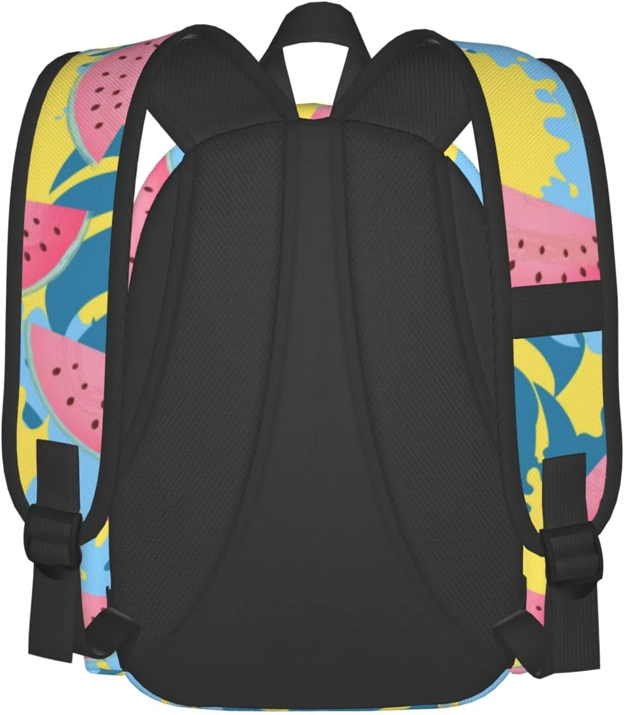 17 inch Backpack Juicy Watermelon Colors Leaves Laptop Backpack School Bookbag Shoulder Bag Casual Daypack