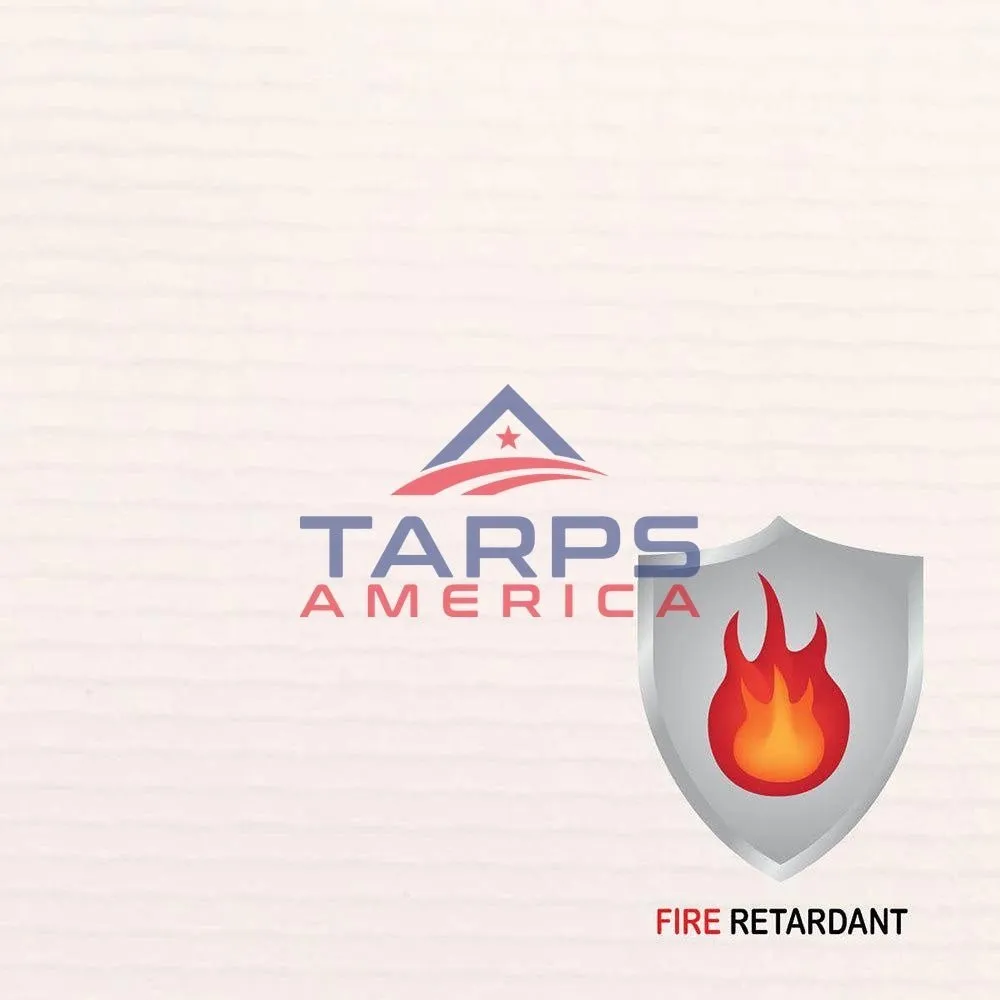 18 oz Fire Retardant Heavy Duty White Vinyl Coated Polyester Roll by AtlasShield®