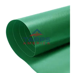 18 oz Heavy Duty Green Vinyl Coated Polyester Roll by AtlasShield®