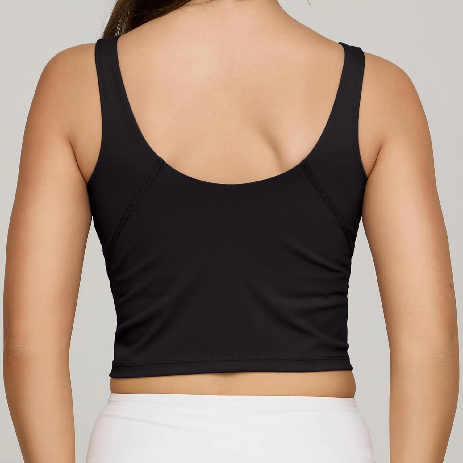 2 Pack Sports Bras for Women Medium Support No Underwire Longline Workout Tops for Womens Tops with Removable Padding