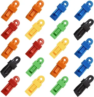 20Pcs Tarp Clip Lock Grip Clamps Tighten Tent Clip Tent Fasteners Holder for Tent Banners Covers Awnings Shade Cloth