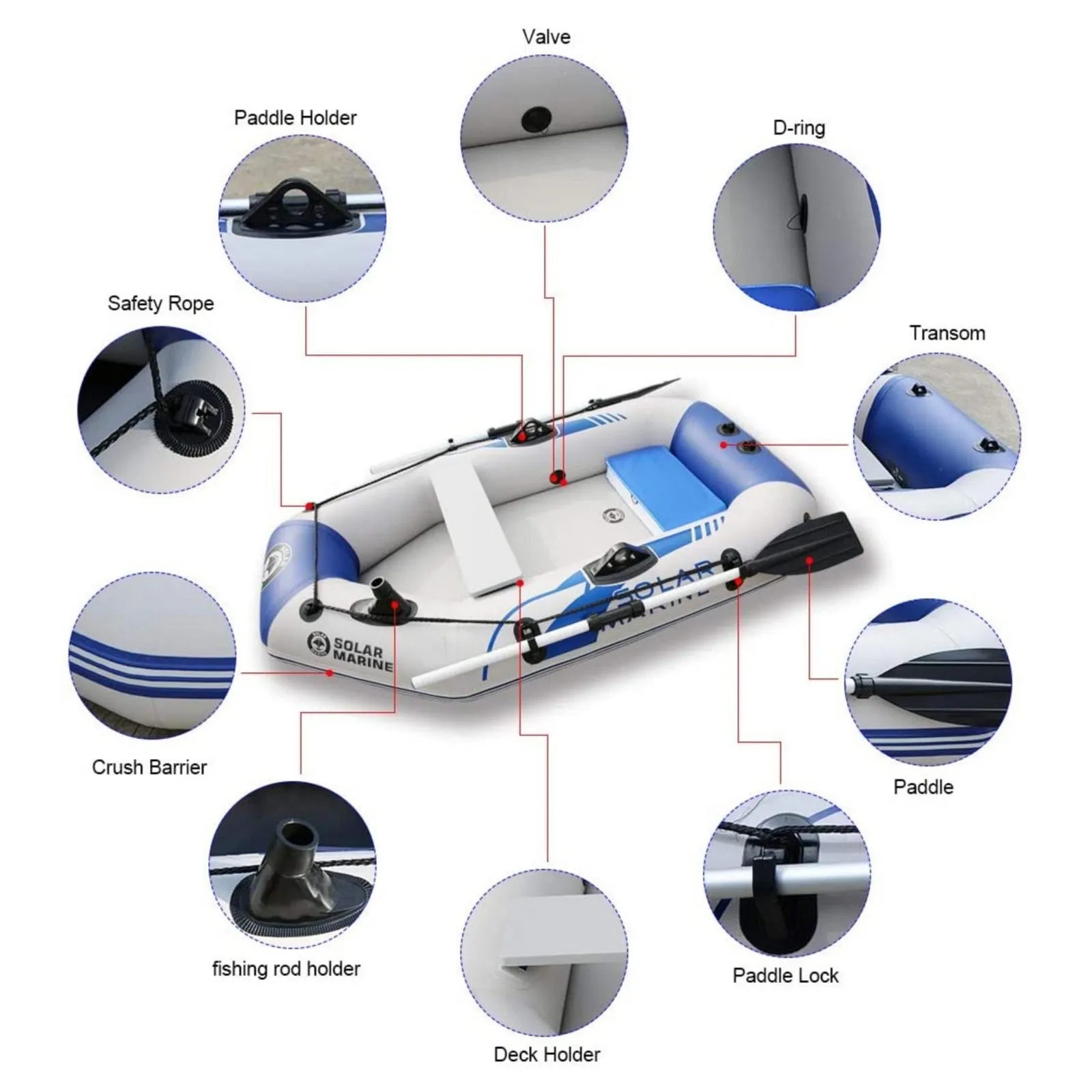2.3M/3.0M/3.6M Inflatable Boats High Quality PVC Fishing Boats Laminated Wear-Resistant Boats Rowing