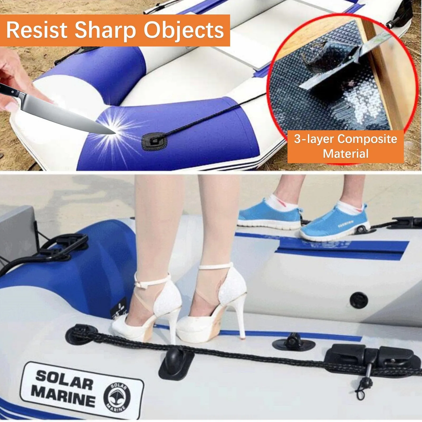 2.3M/3.0M/3.6M Inflatable Boats High Quality PVC Fishing Boats Laminated Wear-Resistant Boats Rowing