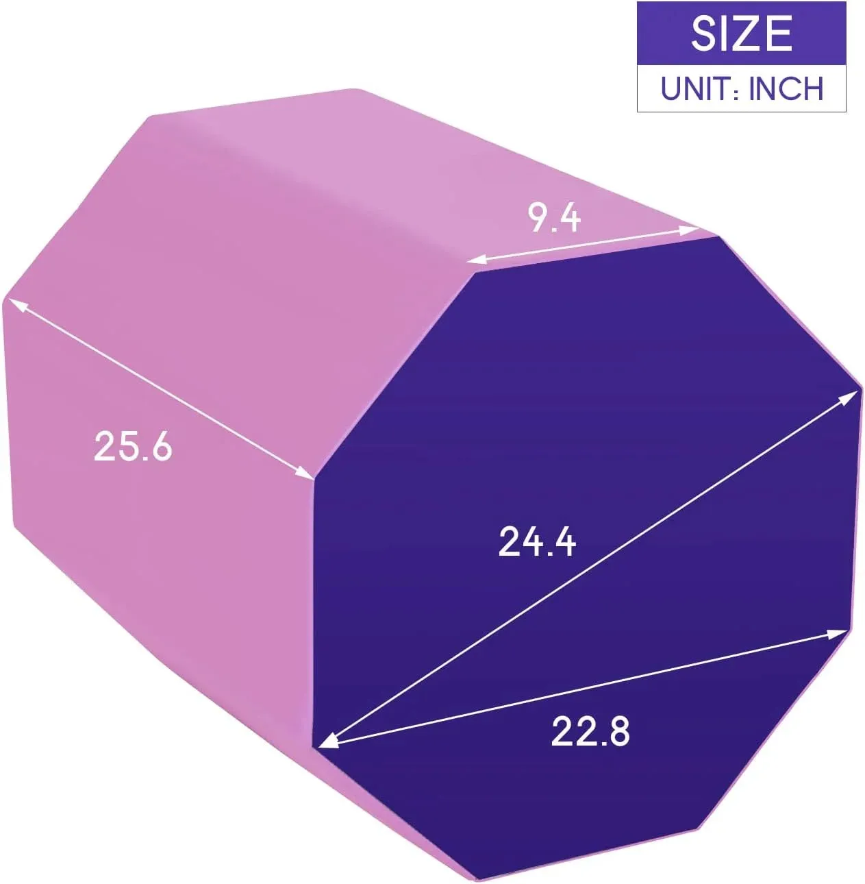 24.4" x 25.6" Gymnastics Octagon Tumbler Trainer – Perfect for Tumbling, Back Handsprings & Skill Development