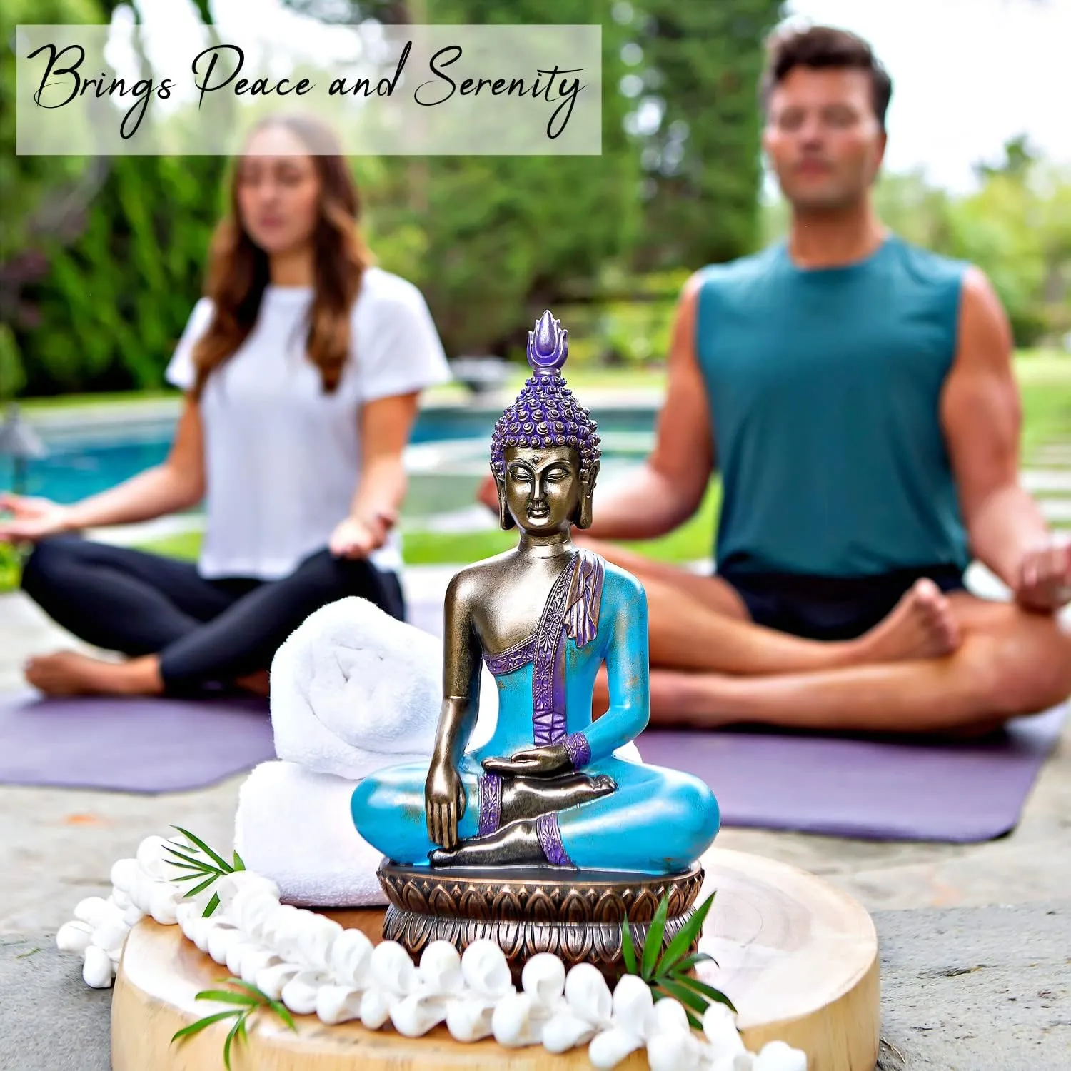 25DOL Buddha Statues for Home. 12.5" Buddha Statue (The Moment of Enlightenment). Collectibles and Figurines, Meditation Decor, Spiritual Living Room Decor, Yoga Zen Decor, Hindu and East Asian Décor
