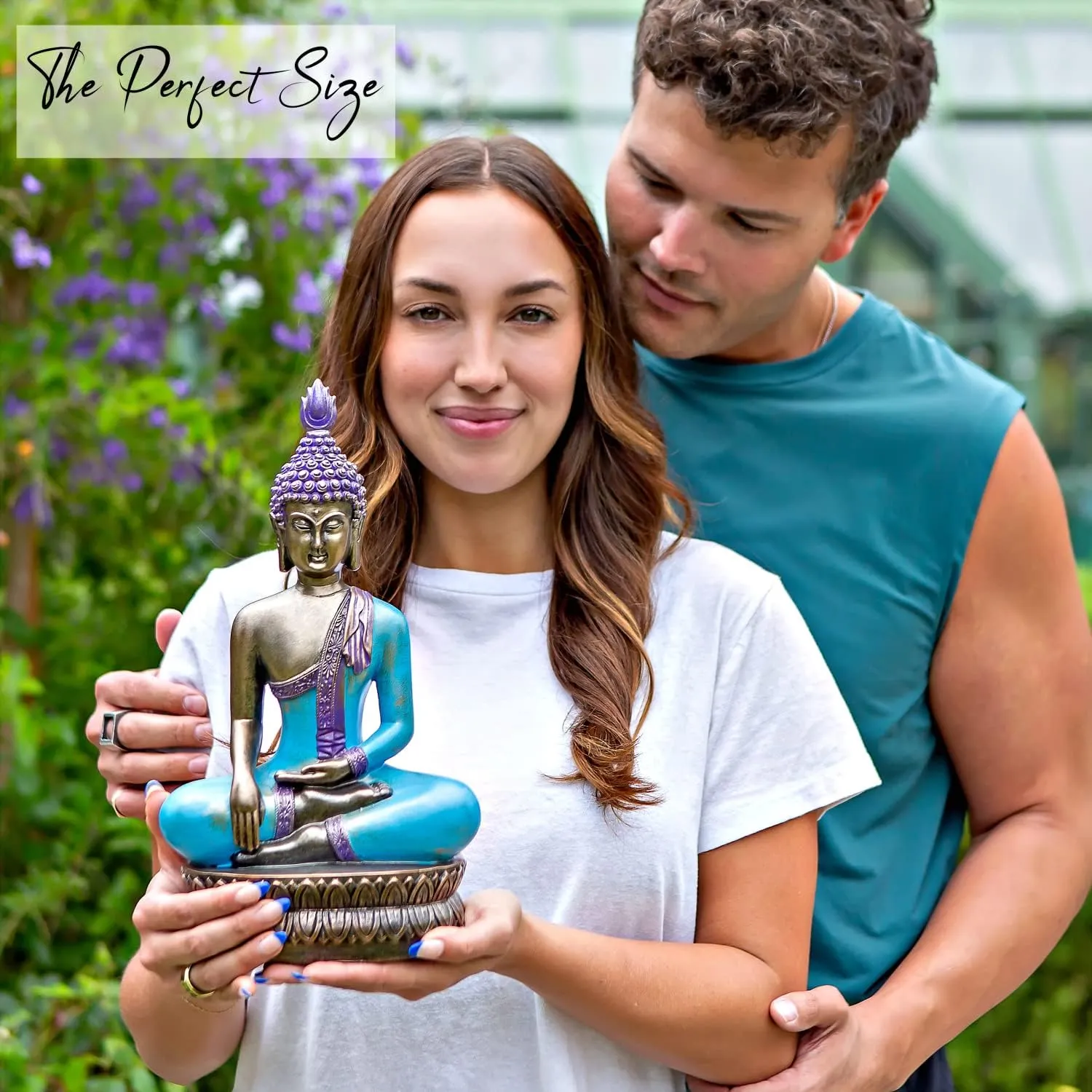 25DOL Buddha Statues for Home. 12.5" Buddha Statue (The Moment of Enlightenment). Collectibles and Figurines, Meditation Decor, Spiritual Living Room Decor, Yoga Zen Decor, Hindu and East Asian Décor