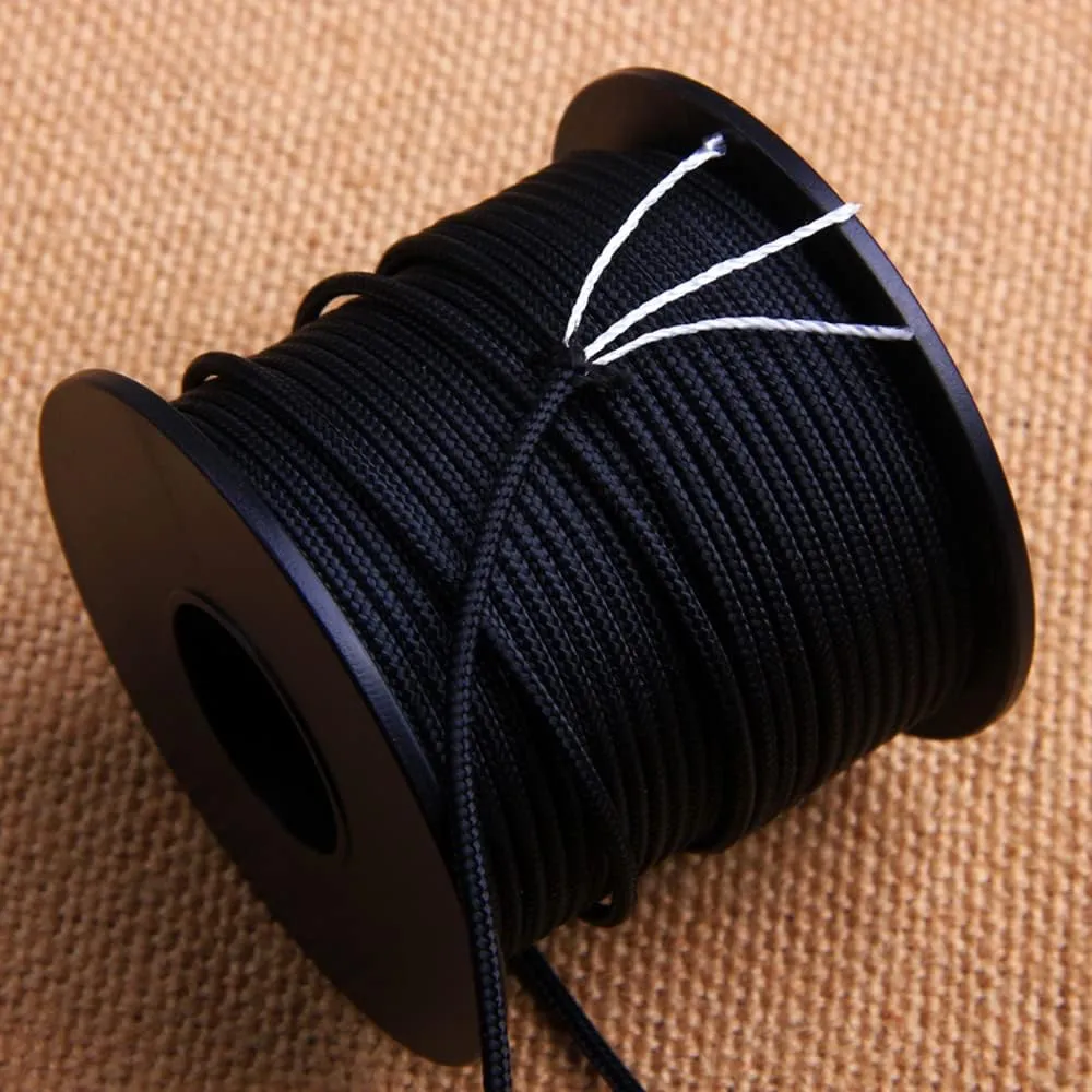 2mm Nylon Rope,100feet Parachute Cord/Paracord,3 Core Utility Cord Twine String for Survival Rope Making Lanyards,Keychain,Carabiner,Dog Collar,Survival Camping