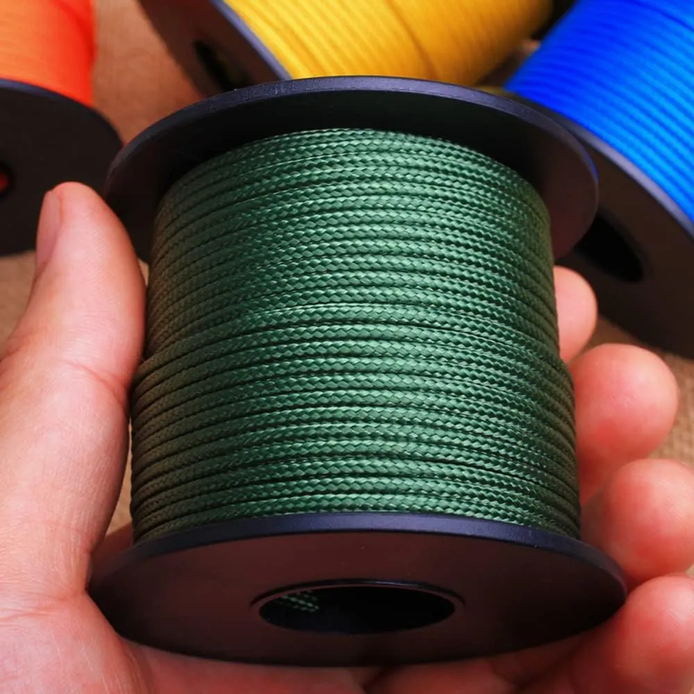 2mm Nylon Rope,100feet Parachute Cord/Paracord,3 Core Utility Cord Twine String for Survival Rope Making Lanyards,Keychain,Carabiner,Dog Collar,Survival Camping