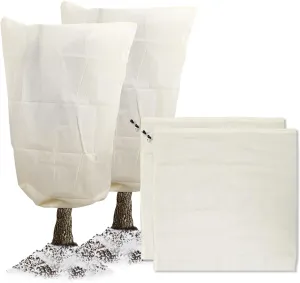 2pcs Plant Covers Freeze Protection, 118x118in/9.8x9.8ft Large Winter Frost Blanket Protect Plant from Cold Weather Huge Antifreeze Bag Garden Protector Cloth with Zipper for Outdoor Fruit Tree Shrub