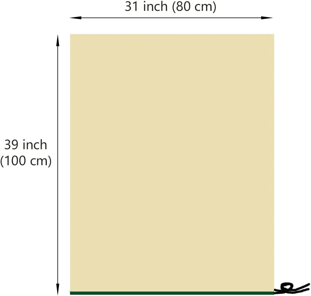 3 pcs Beige Frost Plant Cover 39"x31" Freeze Protection Cover Bag for Shrub Fruit Trees Rose Bush in Winter (Material 60g/m²)