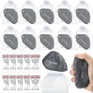 30 Set Inspirational Stress Balls Bulk Motivational Stress Foam Stone Relief Toys You Rock Quotes Squeeze Ball Appreciation Gifts Thank You for Being Awesome Gifts for Employee Coworker