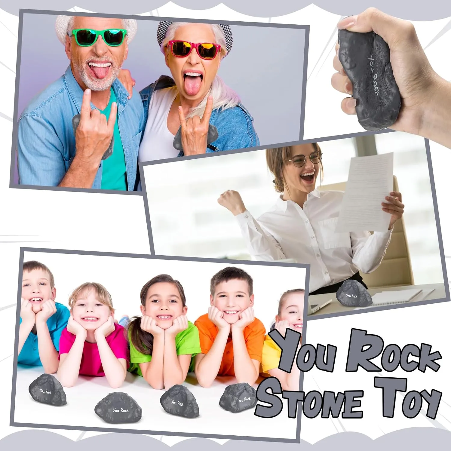 30 Set Inspirational Stress Balls Bulk Motivational Stress Foam Stone Relief Toys You Rock Quotes Squeeze Ball Appreciation Gifts Thank You for Being Awesome Gifts for Employee Coworker