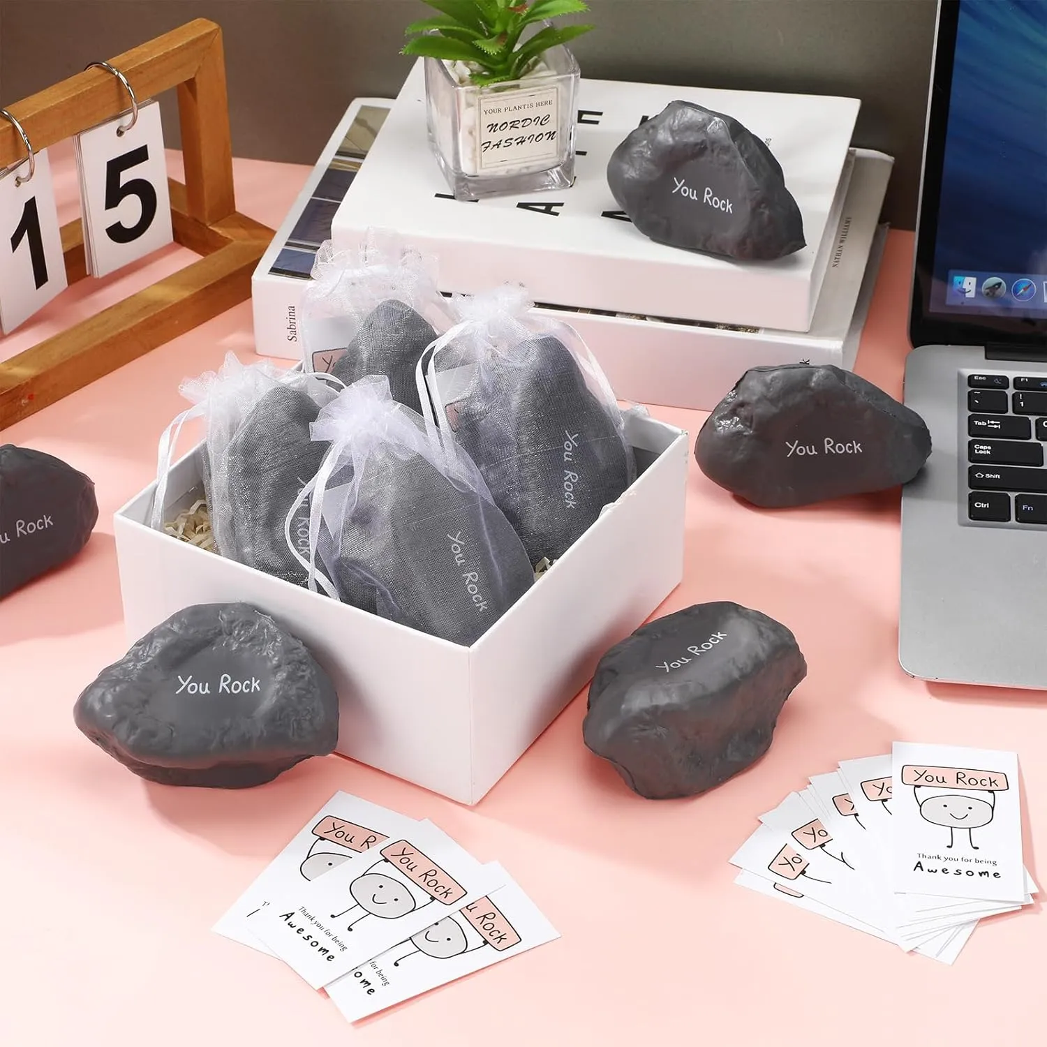 30 Set Inspirational Stress Balls Bulk Motivational Stress Foam Stone Relief Toys You Rock Quotes Squeeze Ball Appreciation Gifts Thank You for Being Awesome Gifts for Employee Coworker