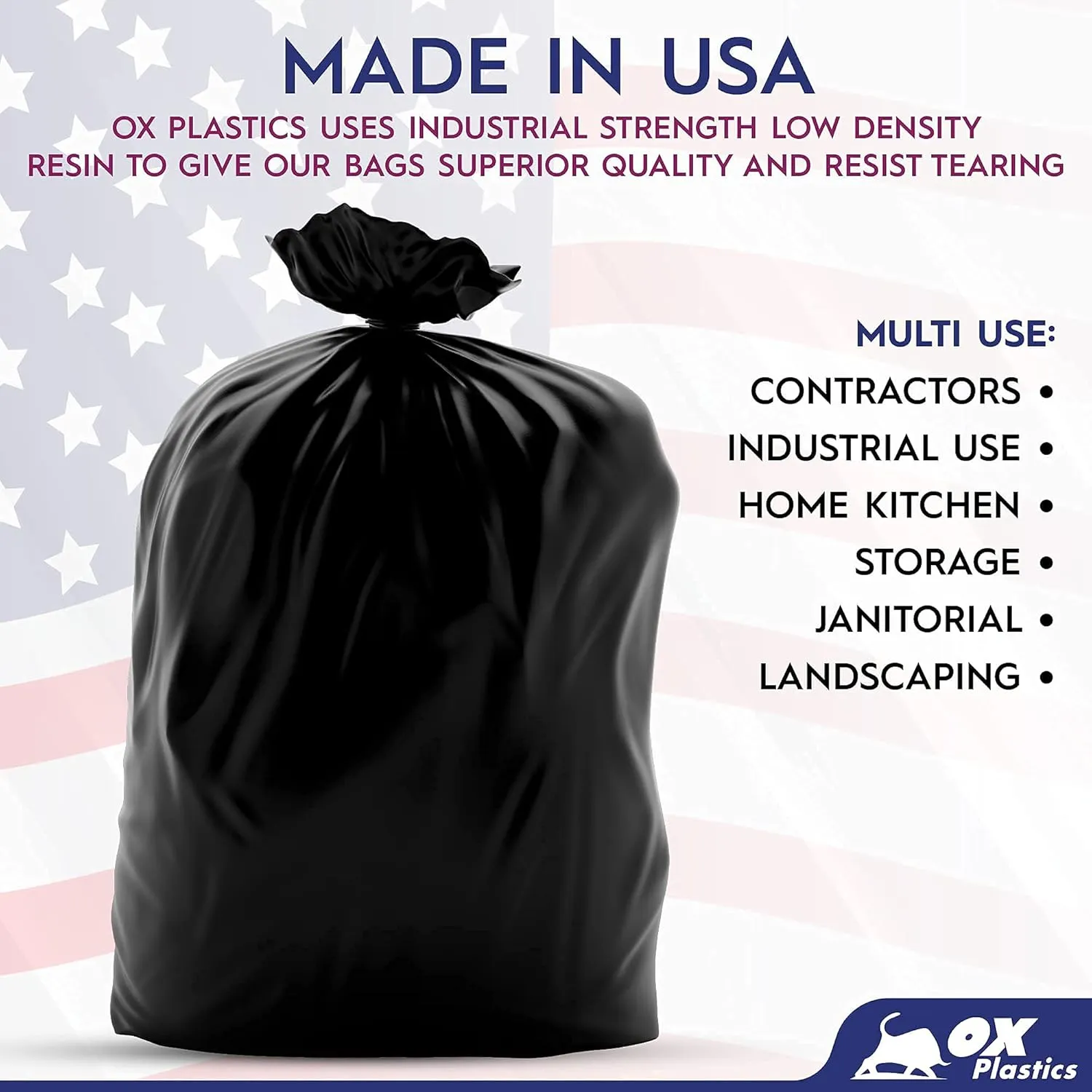 39 Gallon Trash Bags - 100 Trash Can Liners Bags & 1.5mil Thick Extra Heavy Duty Strength -Large Garbage Bags, Leak-Proof & Durable Black