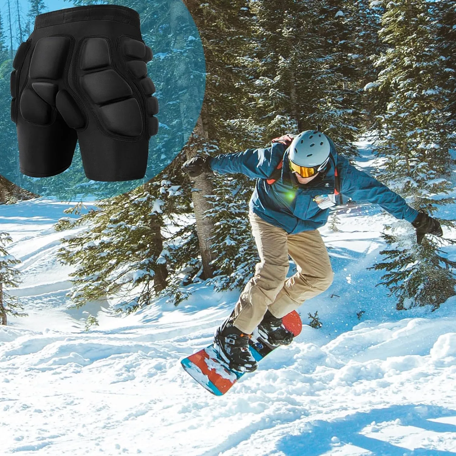 3D Hip Protection EVA Butt Pads Protective Padded Shorts - Crash Pad for Skiing Skating Snowboarding Skateboarding