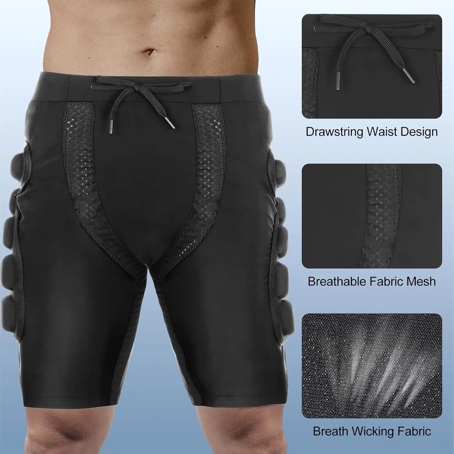 3D Hip Protection EVA Butt Pads Protective Padded Shorts - Crash Pad for Skiing Skating Snowboarding Skateboarding