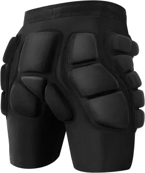 3D Protection Hip Butt EVA Padded Shorts, Crash Pad Impact Gear for Ski, Skating, Snowboarding, Skateboarding for Men Women