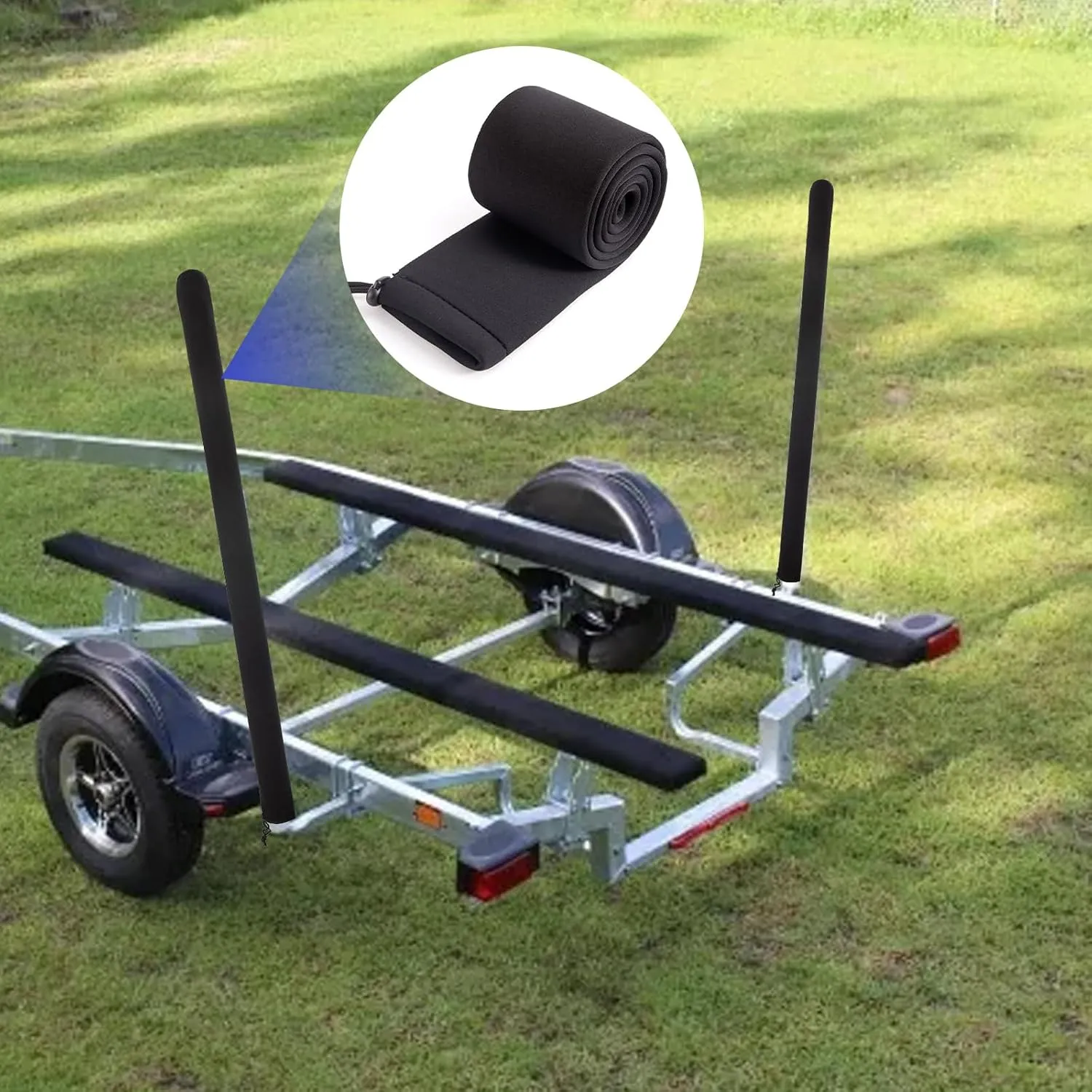 48 inch Boat Trailer Guide Pole Cover,2 Pcs Neoprene Boat Trailer Guide Protective Covers,Heavy Duty Marine Trailer Guide Poles Cover for Jet Ski Boat Sailboat Trailer