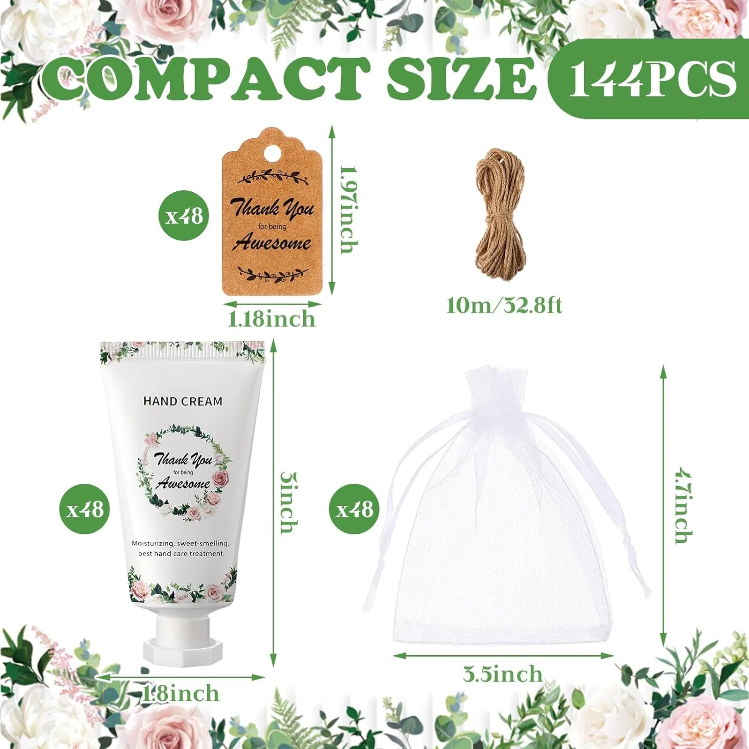 48 Sets Cna Gifts Bulk Mini Lotion Employee Appreciation Gifts Bulk Thank You Travel Hand Cream Lotion for Staff Appreciation Inspirational Nurse Cna Week Holiday(Classic)