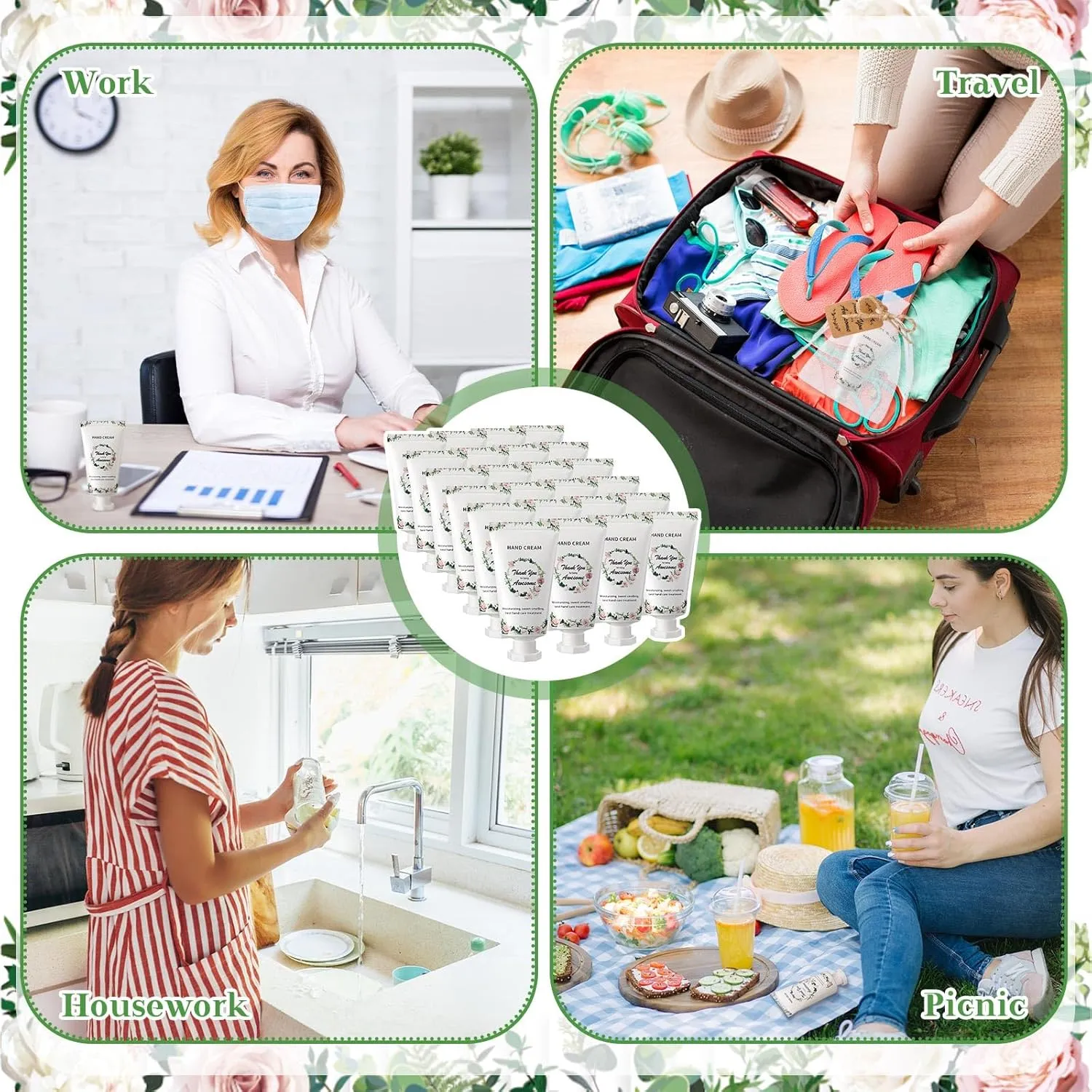 48 Sets Cna Gifts Bulk Mini Lotion Employee Appreciation Gifts Bulk Thank You Travel Hand Cream Lotion for Staff Appreciation Inspirational Nurse Cna Week Holiday(Classic)
