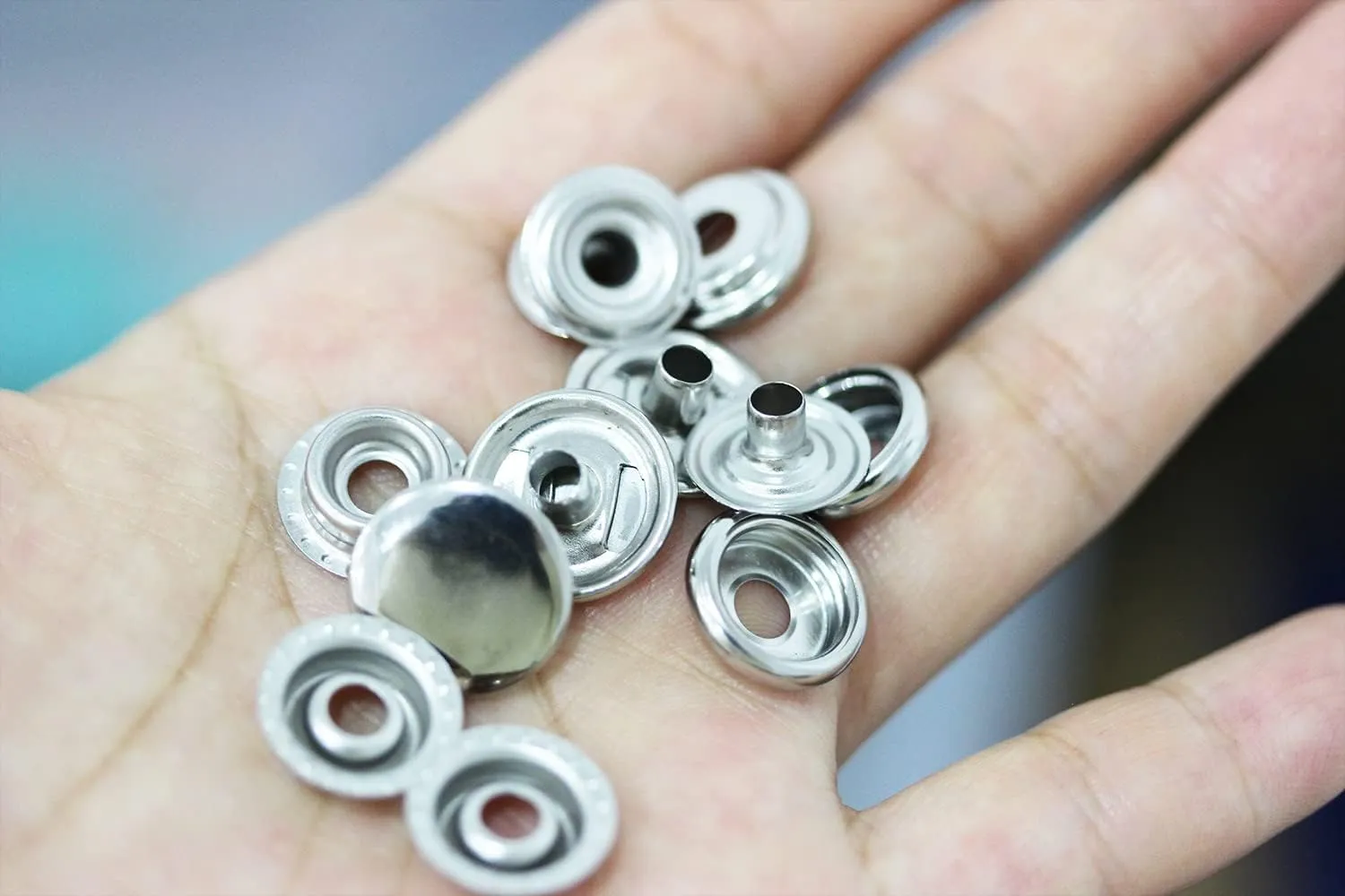 500 Pieces Stainless Steel Snap Fastener, BetterJonny 15mm Heavy Duty Snap Button Press Stud Cap for Jeans Fabric Jackets Clothes Bag Leather DIY Craft