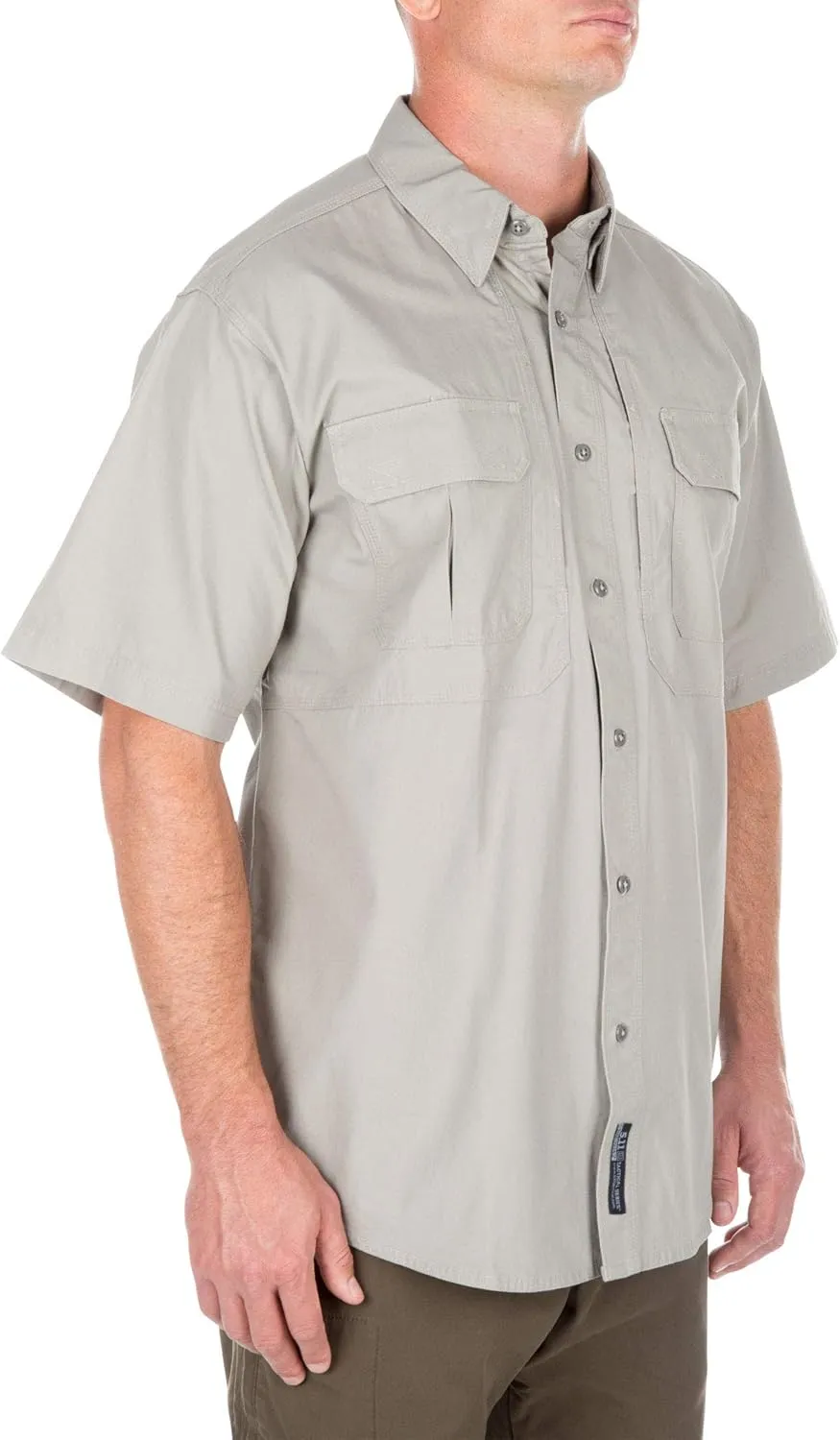 5.11 Tactical Men's Short Sleeve Low Profile Design Button Up Polo Shirt, Cotton Fabric, Style 71152