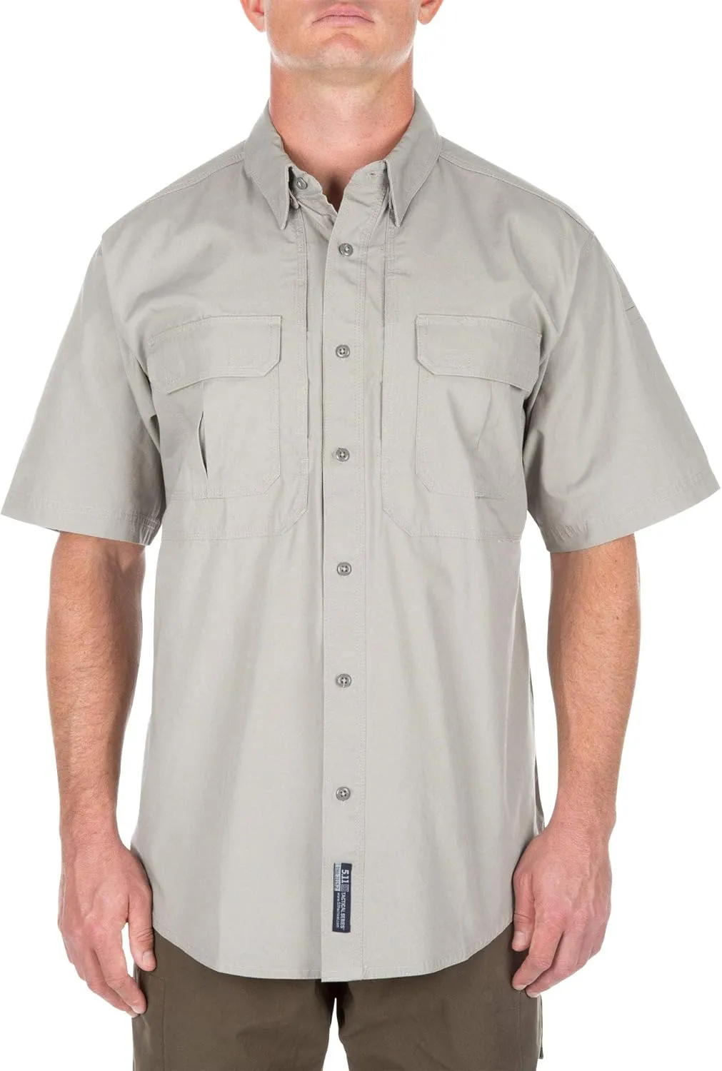 5.11 Tactical Men's Short Sleeve Low Profile Design Button Up Polo Shirt, Cotton Fabric, Style 71152