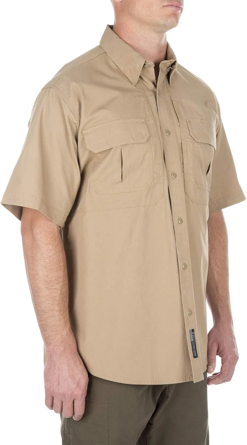 5.11 Tactical Men's Short Sleeve Low Profile Design Button Up Polo Shirt, Cotton Fabric, Style 71152