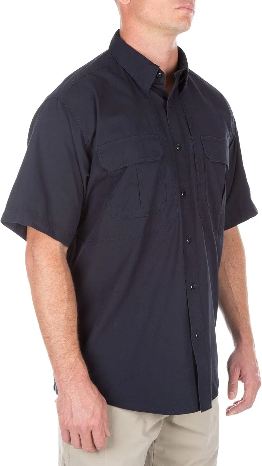 5.11 Tactical Men's Short Sleeve Low Profile Design Button Up Polo Shirt, Cotton Fabric, Style 71152