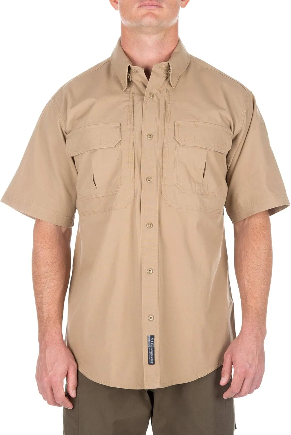 5.11 Tactical Men's Short Sleeve Low Profile Design Button Up Polo Shirt, Cotton Fabric, Style 71152