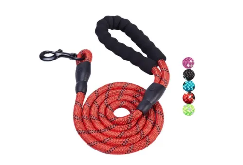 5ft Leash w/ Comfortable Padded Handle & Reflective Threads