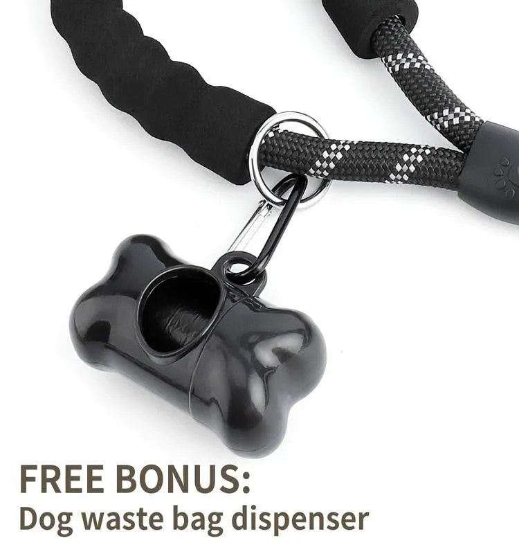 5ft Leash w/ Comfortable Padded Handle & Reflective Threads