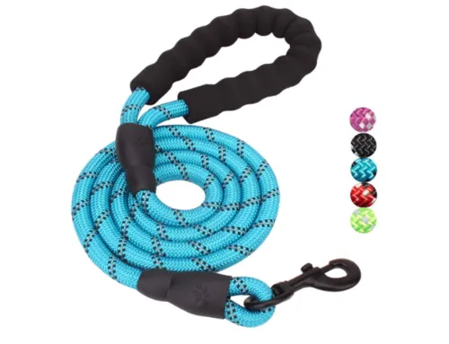 5ft Leash w/ Comfortable Padded Handle & Reflective Threads