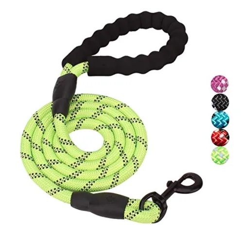 5ft Leash w/ Comfortable Padded Handle & Reflective Threads