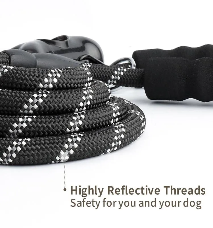 5ft Leash w/ Comfortable Padded Handle & Reflective Threads