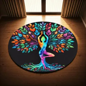 7 Chakras Meditation Yoga Carpet living room Colorful Round Rug for Yoga Lovers Floor Mat Yoga Room Decor Easter Festivals Gift