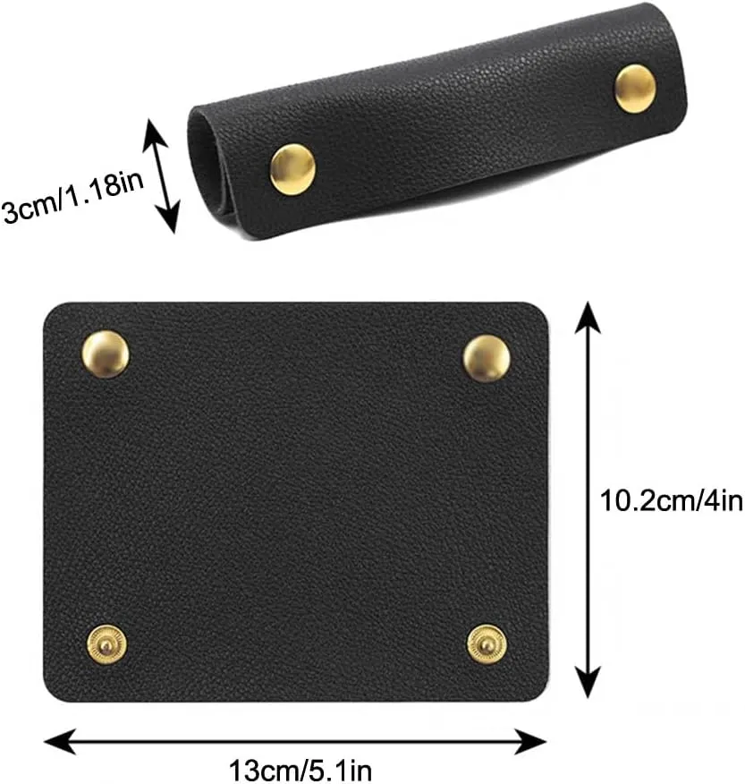 8 Pieces Handbag Handle Leather Wrap Cover, Luggage Bag Grip Protector Saddle, Soft Purse Strap Pad Identifier for Shopping Bag Travel Bag Suitcase Tote Bag